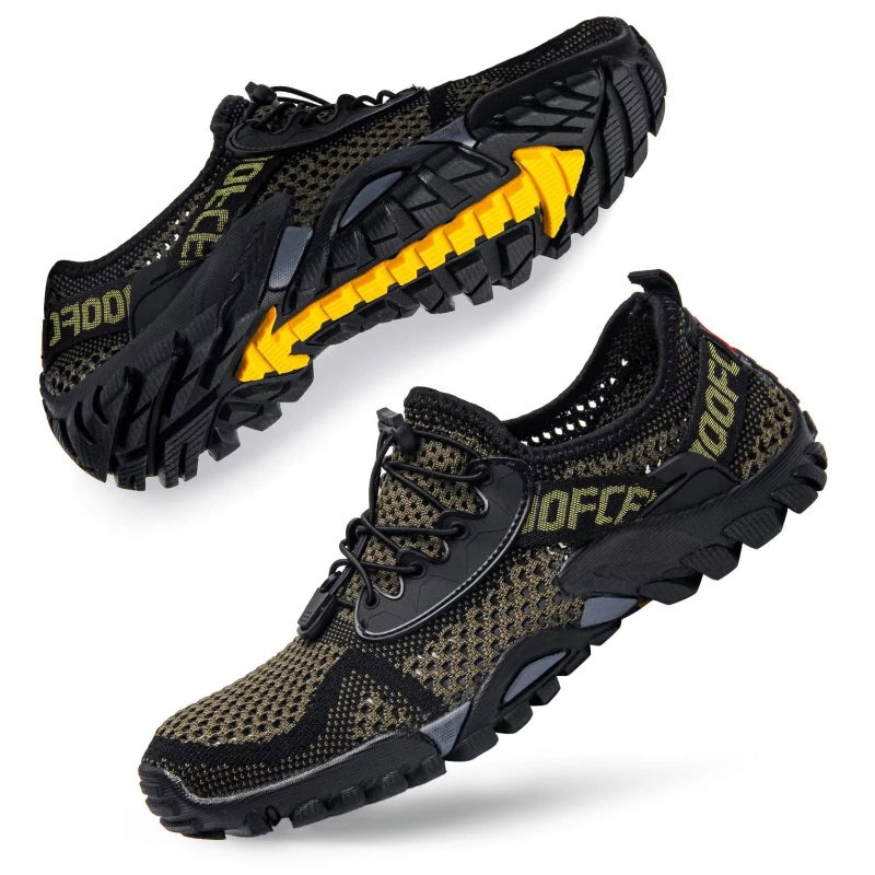 SOBASO Men Women Water Shoes Lightweight Beach Swim Shoes for Outdoor Indoor Water Hiking Sport Army Green - Image 1
